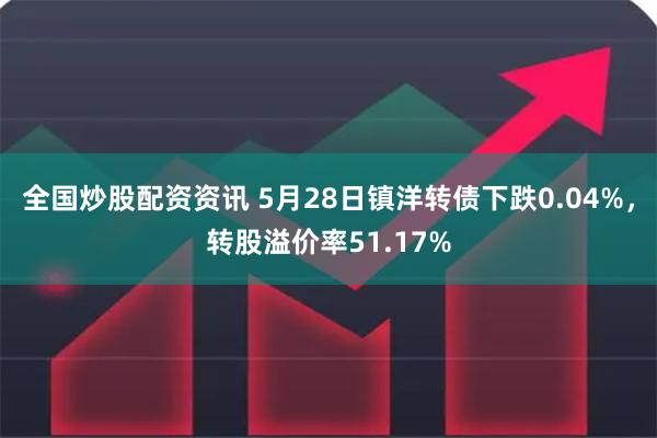 全国炒股配资资讯 5月28日镇洋转债下跌0.04%，转股溢价率51.17%