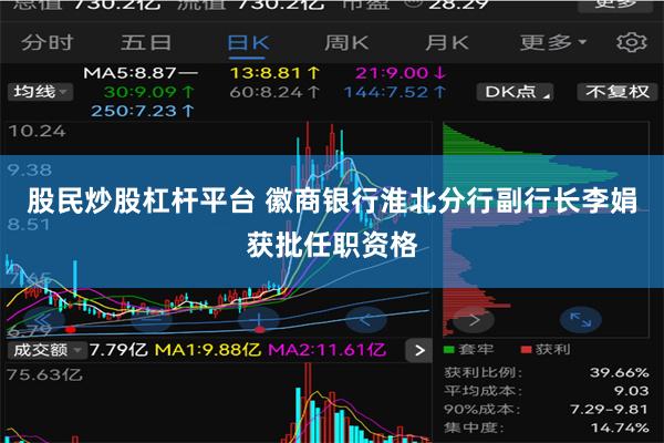 股民炒股杠杆平台 徽商银行淮北分行副行长李娟获批任职资格