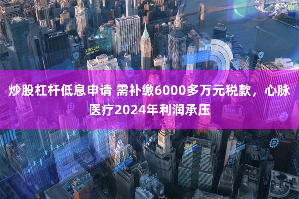 炒股杠杆低息申请 需补缴6000多万元税款，心脉医疗2024年利润承压